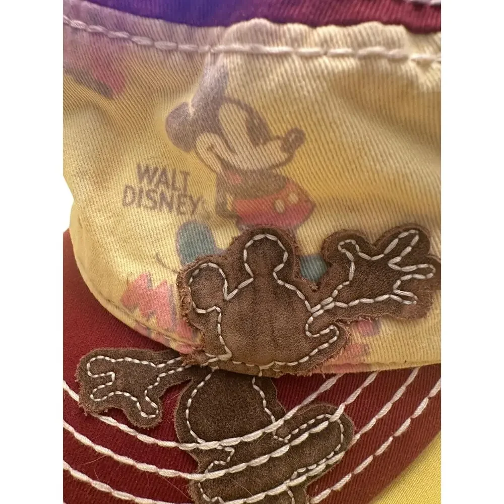 Vintage Disney Parks Walt Disney World Mickey Mouse Red Cadet Hat Cap